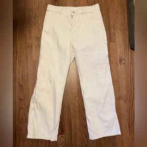 White H&M cargo jeans